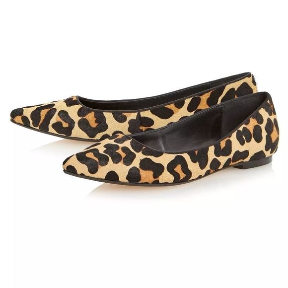 Dune London Amarie Pony Fur Flat Pumps‎ Leopard
38 - Picture 1 of 9
